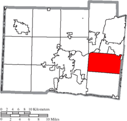 Map of Butler County Ohio Highlighting Liberty Township